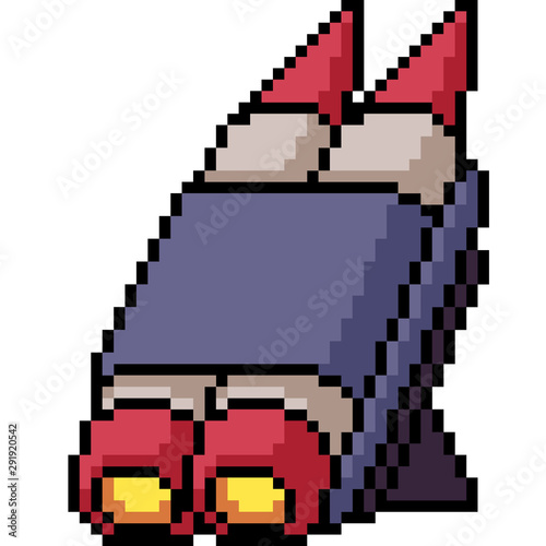 vector pixel art rocket pack