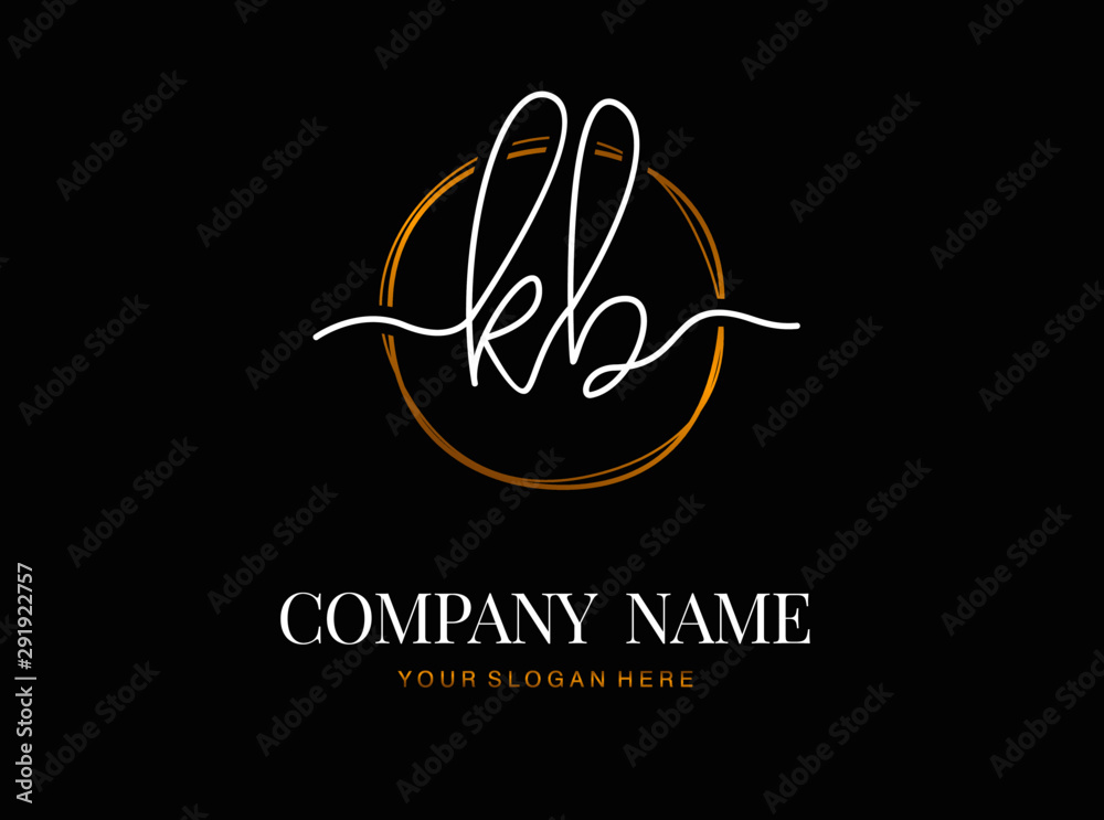 K B KB Initial handwriting logo design with circle. Beautyful design handwritten logo for fashion, team, wedding, luxury logo. K B KB Initial handwriting logo design with circle. Beautyful design handwritten logo for fashion, team, wedding, luxury logo.