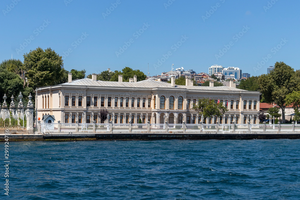Fototapeta premium View from Bosporus to Dolmabahce Palace city of Istanbul