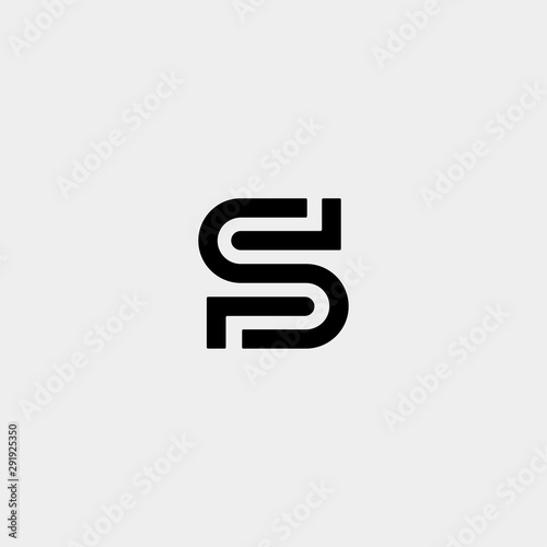 Letter S SS Logo Design Simple Vector