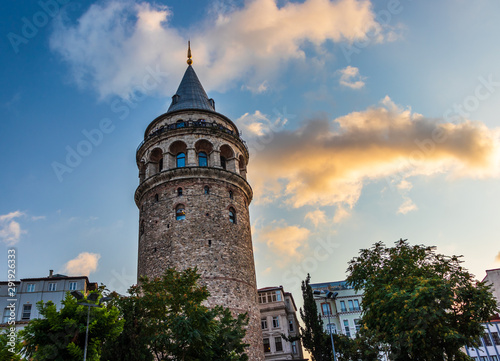 Istanbul, Turkey; The Galata Tower (Galata Kulesi in Turkish) — called Christea Turris (the Tower of Christ in Latin)  photo