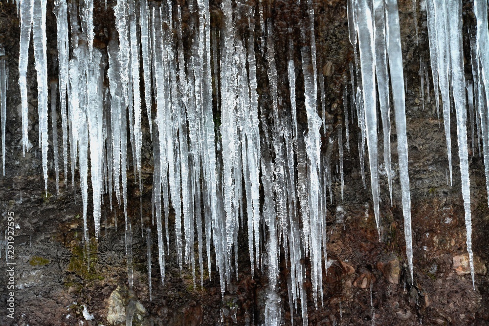 icicles off a cliff
