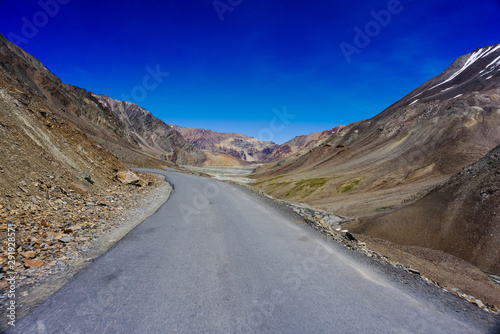 road in mountains, Himalayan mountains, ladakh, India