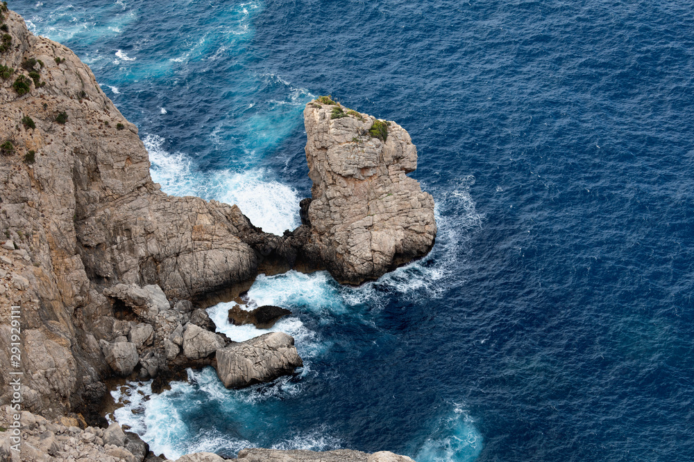 PALMA DE MALLORCA, SPAIN, Balearic. West coast on the island of Palma de Mallorca. Landscape. PALMA DE MALLORCA, SPAIN, Balearic. West coast on the island of Palma de Mallorca. Landscape.