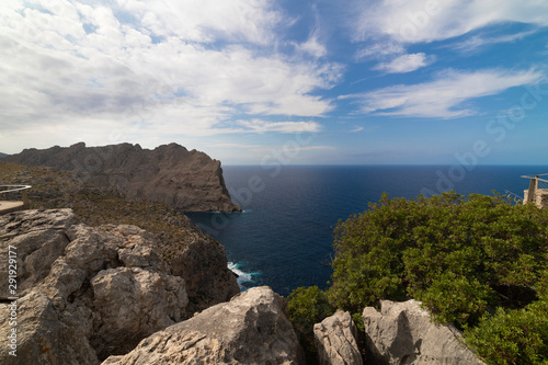 PALMA DE MALLORCA, SPAIN, Balearic. West coast on the island of Palma de Mallorca. Landscape.