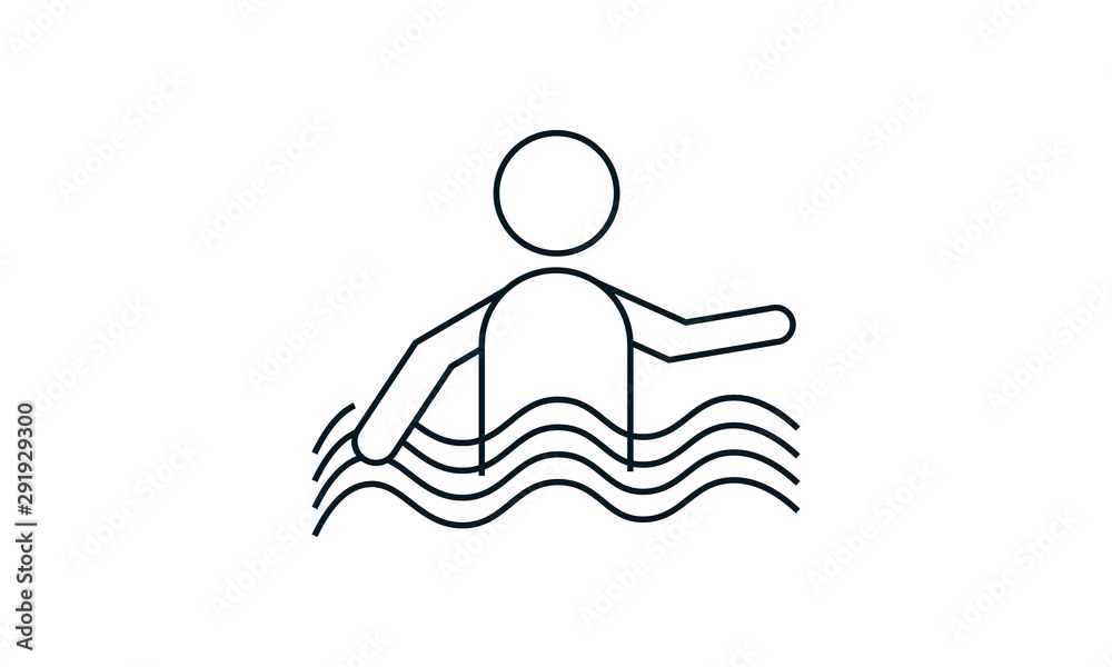 Sinking insurance icon for water-related property protection Sinking insurance icon for water-related property protection