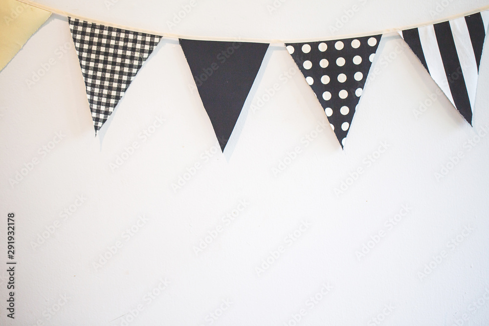 Obraz premium white wall decoration with flag 