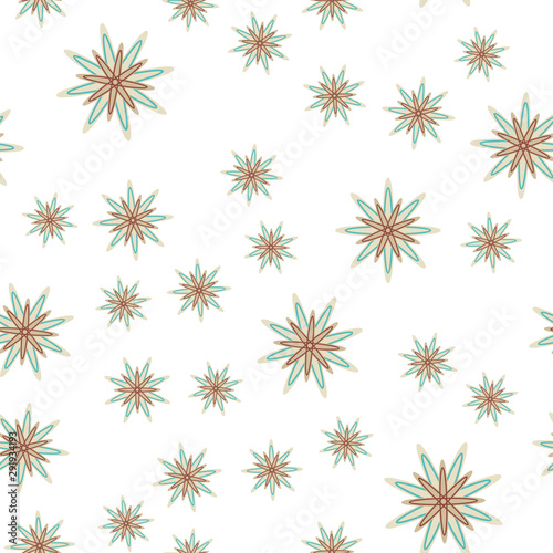 Floral design for fabric interior decor. Summer simple flower seamless background.