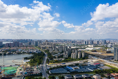 city skyling in suzhou china