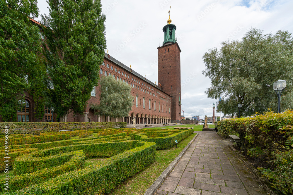 the park of Stockholm city hall the park of Stockholm city hall