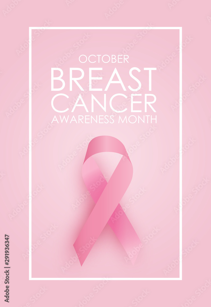 October Breast Cancer Awareness Month Concept Background. Pink Ribbon Sign. Vector illustration October Breast Cancer Awareness Month Concept Background. Pink Ribbon Sign. Vector illustration