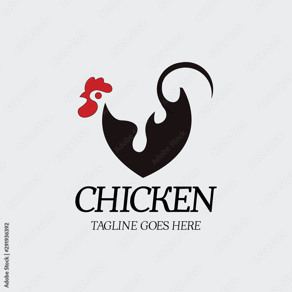 Chicken logo design template. Vector illustration Chicken logo design template. Vector illustration