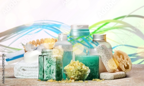 Spa set  Aromatherapy bottles with scrub