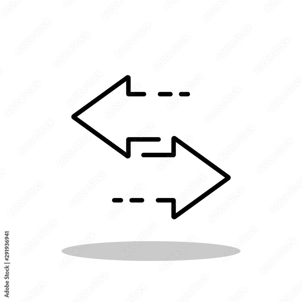 Exchange icon in trendy flat style. Reverse symbol for your web site design, logo, app, UI Vector EPS 10. Exchange icon in trendy flat style. Reverse symbol for your web site design, logo, app, UI Vector EPS 10.