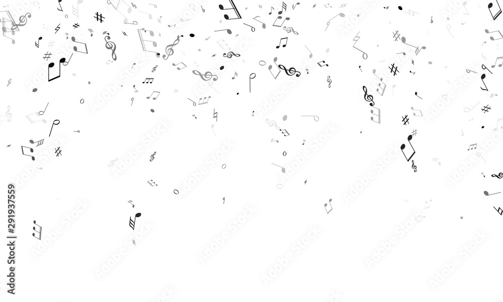 Musical notes symbols flying vector illustration. Musical notes symbols flying vector illustration.