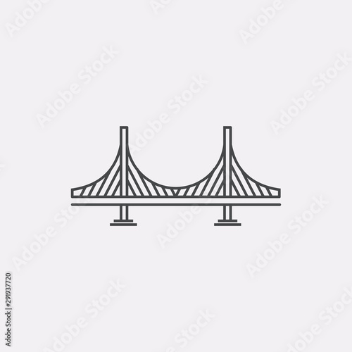 Minimalist bridge symbol logo template.