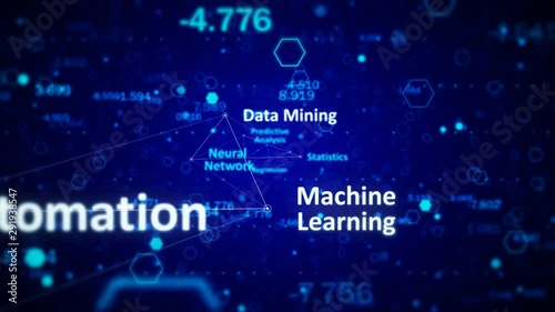 Automation Artificial intelligence AI deep learning futuristic technology concept