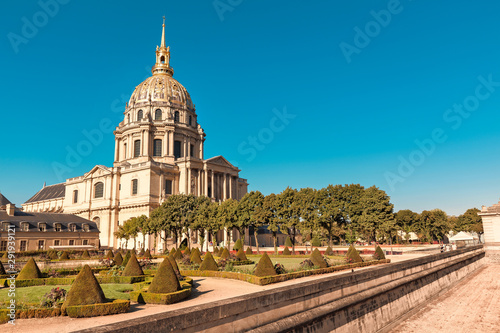 Chapel with Napoleon Bonaparte's tomb in the Invalides, a popular tourist attraction