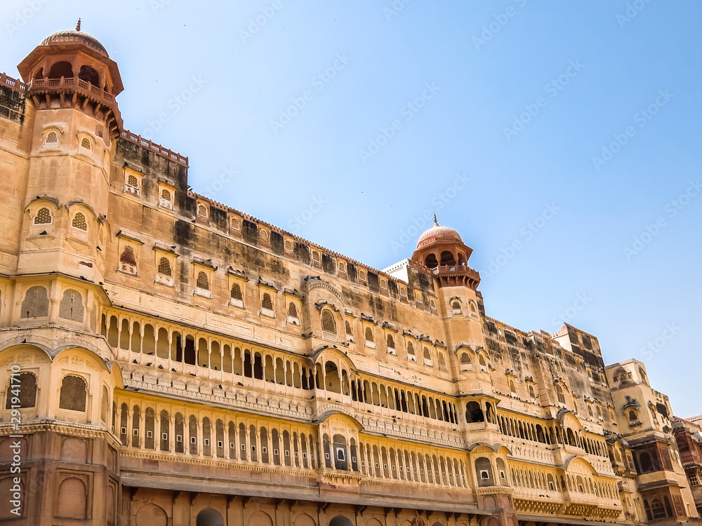 Bikaner, India. Beautiful architecture of Junagarh fort.