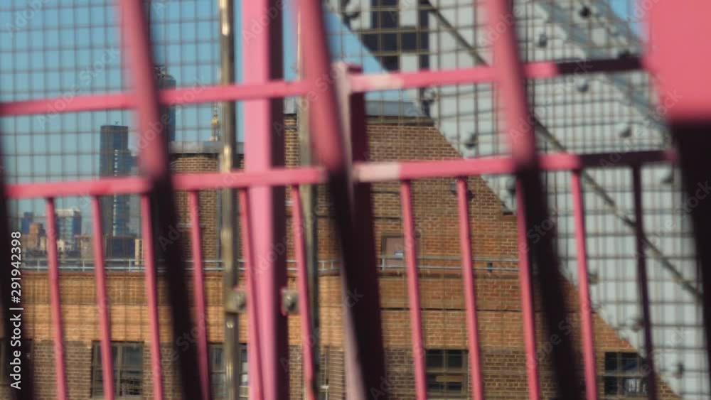 New York City, Dynamic Abstract View on Manhattan and Empire State Building From Moving Subway Train on Williamsburg Bridge, 240fps Slow Motion New York City, Dynamic Abstract View on Manhattan and Empire State Building From Moving Subway Train on Williamsburg Bridge, 240fps Slow Motion