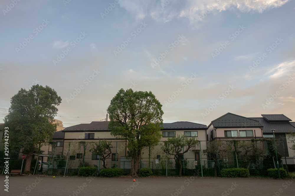 Obraz premium 夕方の日本の公園