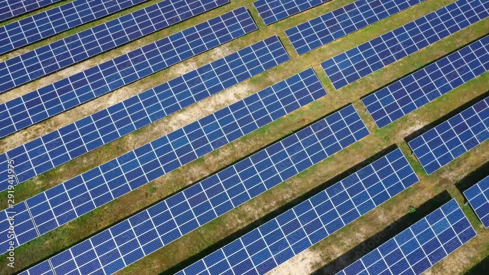 Aerial View Solar Panels In Nature Aerial View Solar Panels In Nature