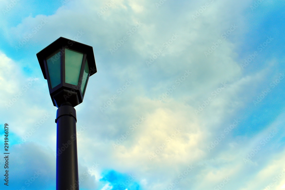 beautiful streetlight on blue sky.