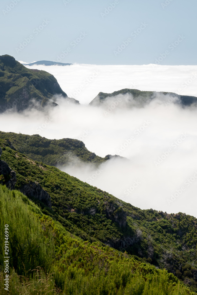 Cloud foam on the top of the mountain - Madeira, Portugal Cloud foam on the top of the mountain - Madeira, Portugal