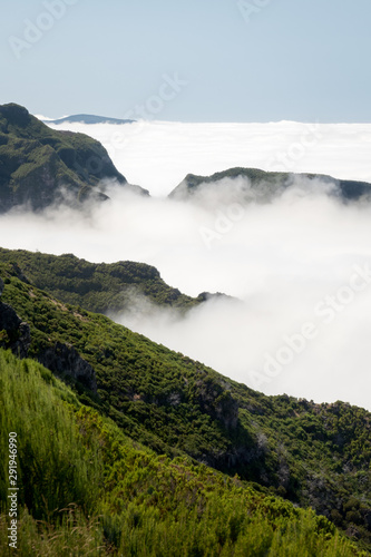 Cloud foam on the top of the mountain - Madeira, Portugal