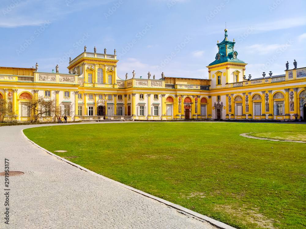Baroque royal palace in Wilanów, Poland