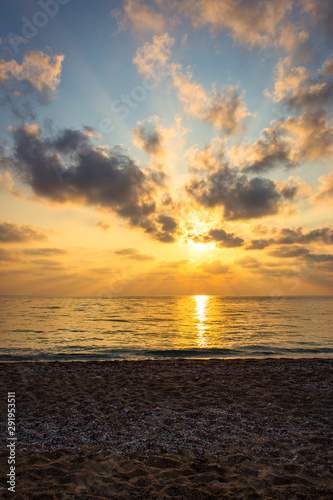 Beautiful sunset over the sea