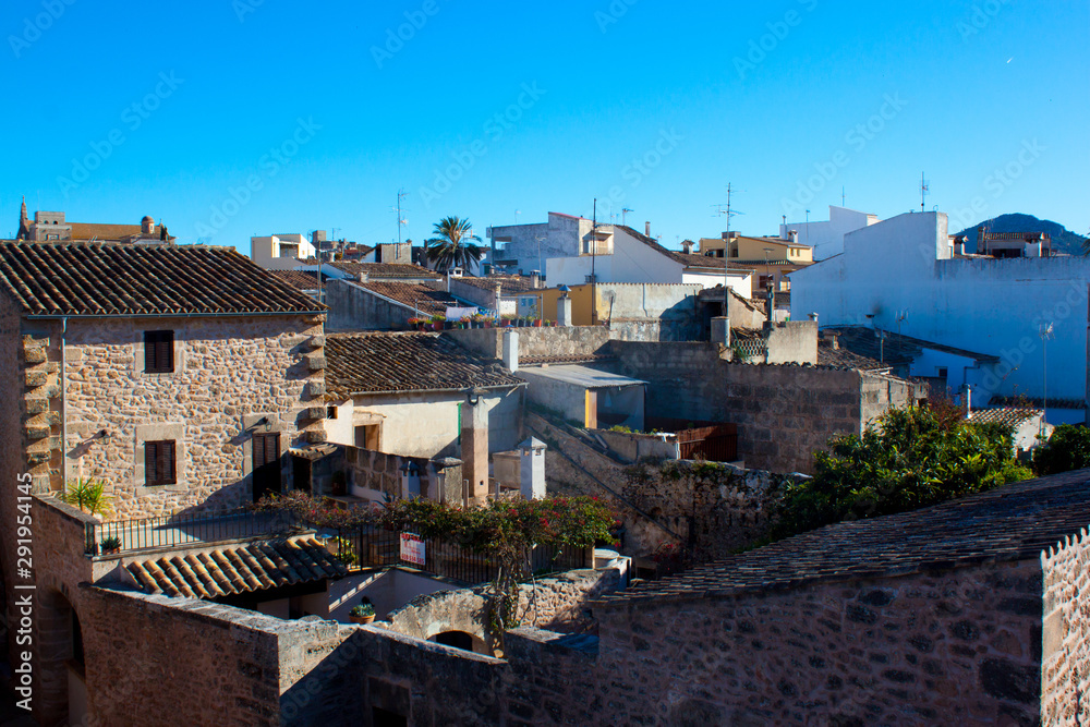 Mallorca panorama view with houses