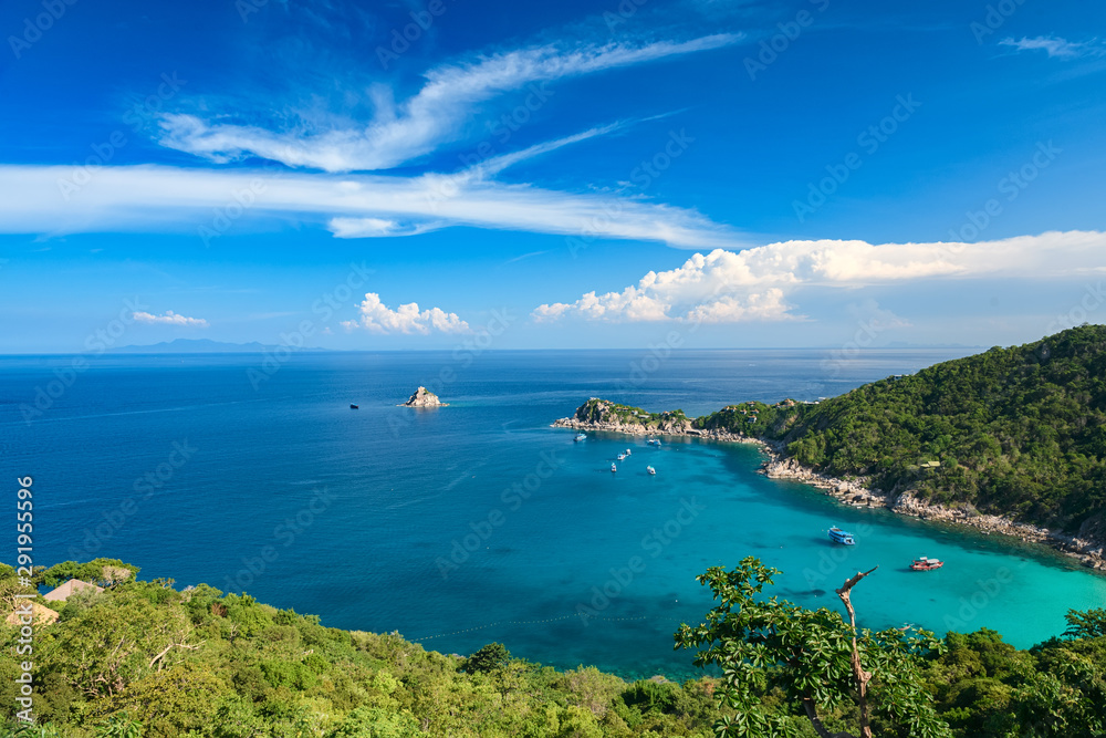 Beautiful view on Koh Tao in Thailand