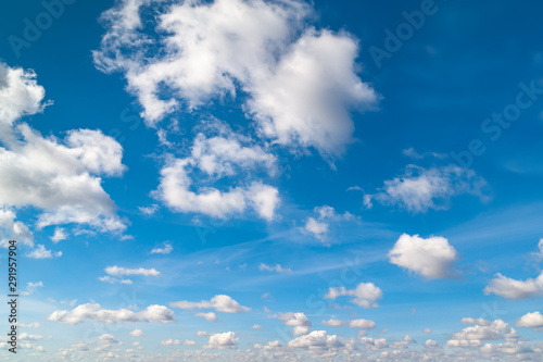 Contrasting autumn clouds on a blue sky.