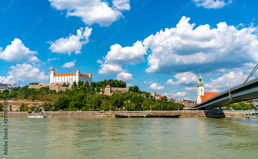 Panoramic view over Bratislava in Slovakia