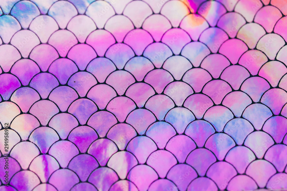 Neon holographic scales pattern. Mermaid fairy background. Neon holographic scales pattern. Mermaid fairy background.
