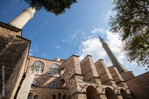 Close shot of Hagia Sophia museum. Taken in the foreground.