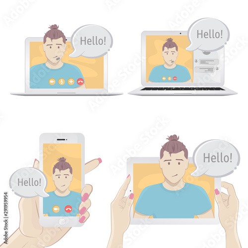 Set of gadgets to communicate with people
