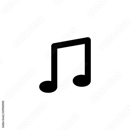 Music note icon. Melody symbol