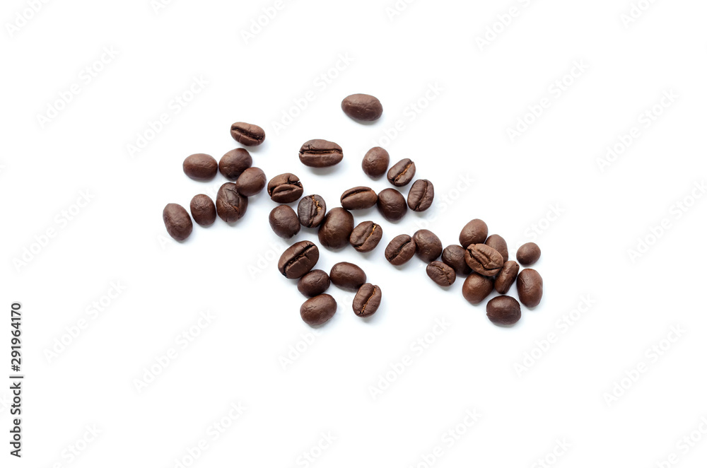 Coffee beans. Isolated on a white background. Coffee beans. Isolated on a white background.