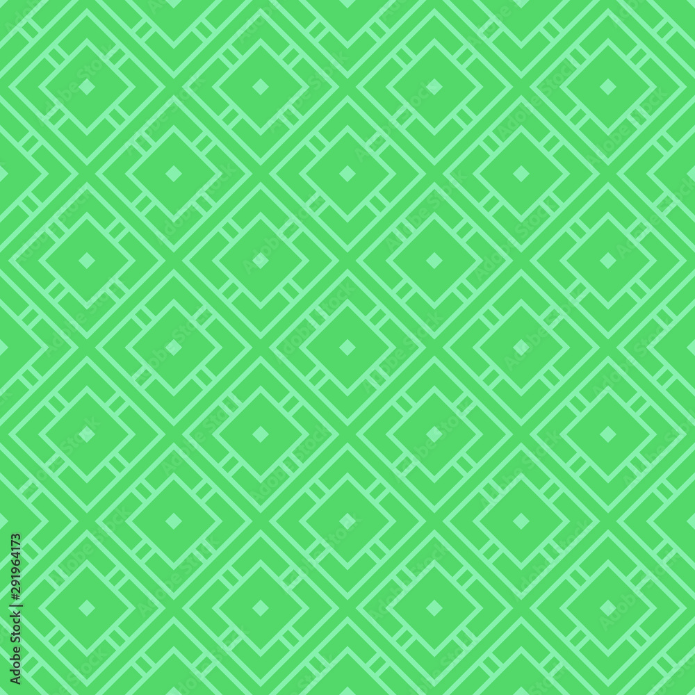 Green geometrical seamless vector pattern in flat style Green geometrical seamless vector pattern in flat style
