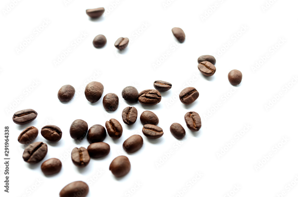 Coffee beans. Isolated on a white background. Coffee beans. Isolated on a white background.