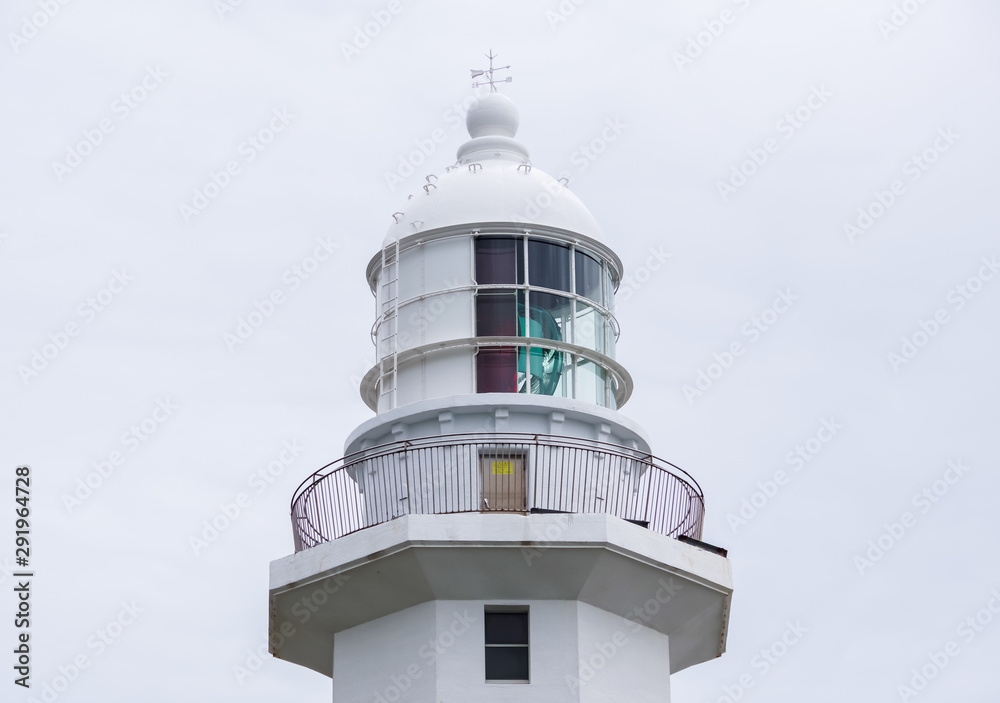 Shirahama, Minamiboso, Chiba, Japan, 09/21/2019 , The Nojimasaki lighthouse, located in the most southernmost part of Chiba prefecture. It is the second oldest lighthouse in Japan.