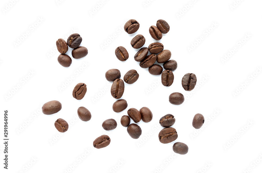 Coffee beans. Isolated on a white background. Coffee beans. Isolated on a white background.