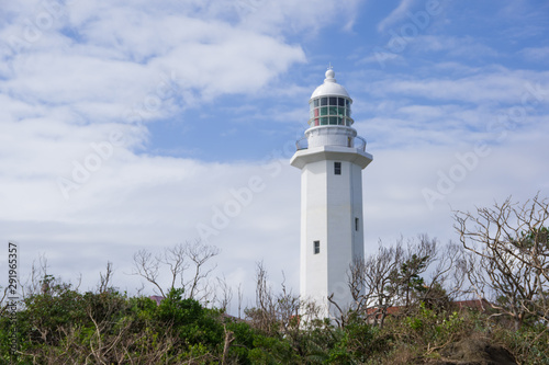 Shirahama, Minamiboso, Chiba, Japan, 09/21/2019 , The Nojimasaki lighthouse, located in the most southernmost part of Chiba prefecture. It is the second oldest lighthouse in Japan.