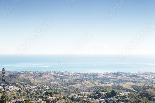 landscape image from the hilltop of spain