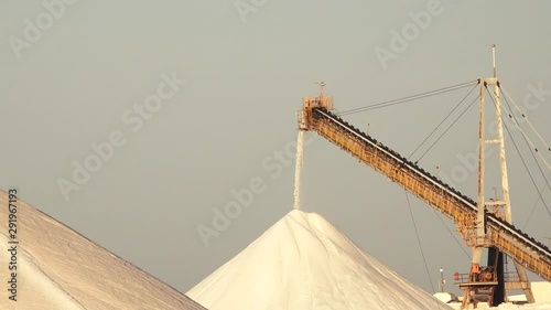 Rio Tinto Dampier Salt. It's one of the world's largest private salt producers, with production capacity of over four million tonnes per annum at Dampier. photo