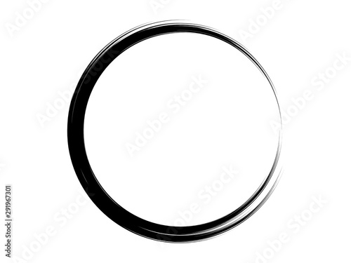 Grunge circle made of black paint.Grunge marking element.Grunge black paint frame.Oval grunge element made for your design.