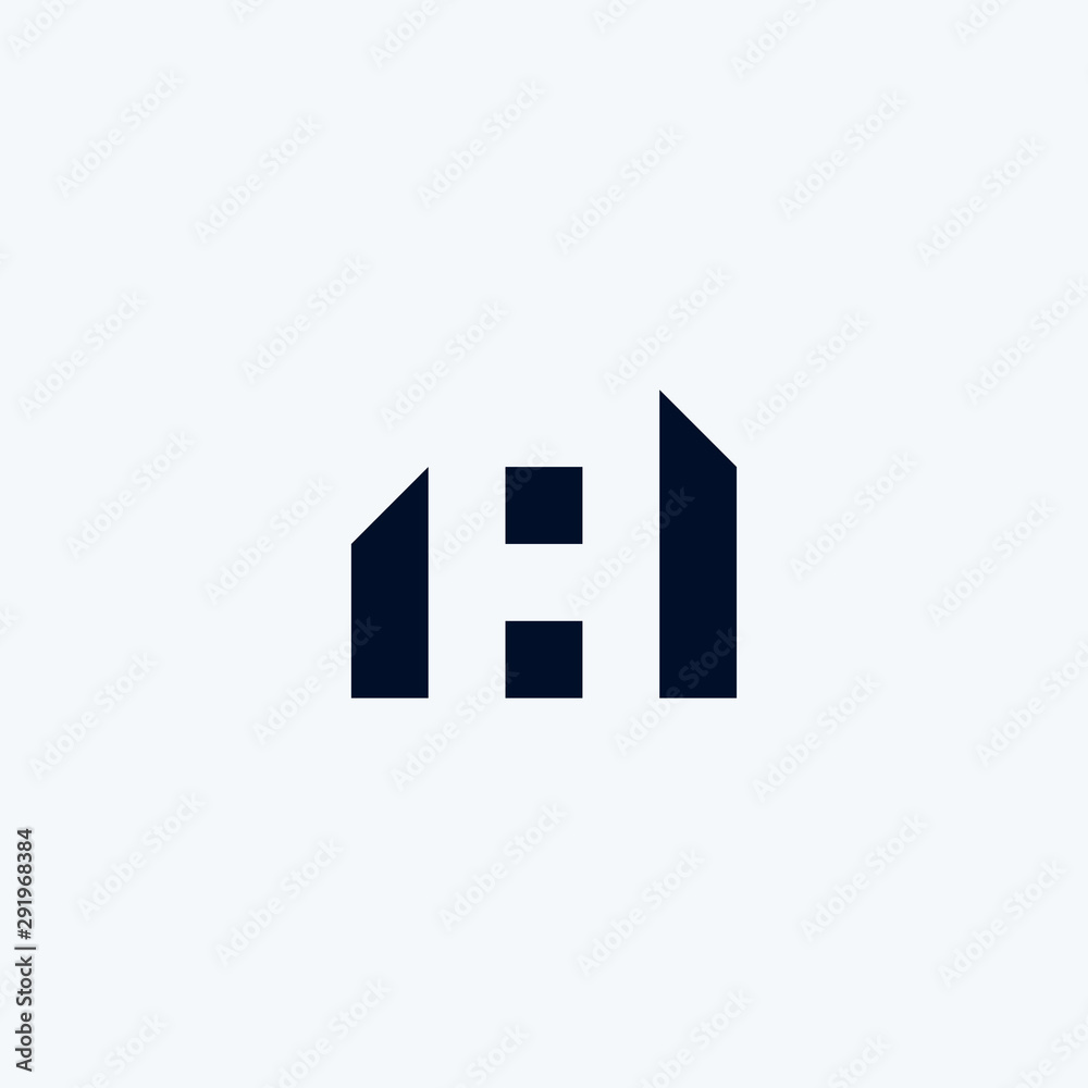 Letter H building logo icon design minimalist style illus Letter H building logo icon design minimalist style illus