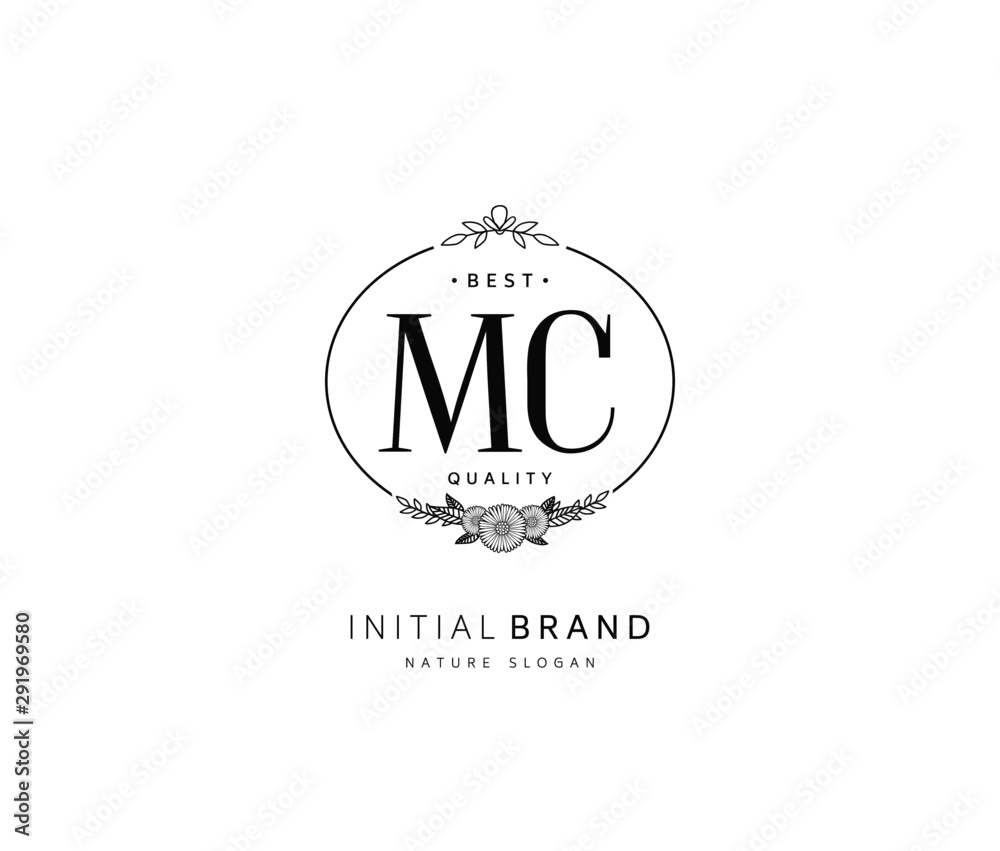 M C MC Beauty vector initial logo, handwriting logo of initial signature, wedding, fashion, jewerly, boutique, floral and botanical with creative template for any company or business. M C MC Beauty vector initial logo, handwriting logo of initial signature, wedding, fashion, jewerly, boutique, floral and botanical with creative template for any company or business.